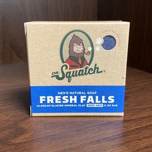 Dr Squatch Fresh Falls Men’s Natual Soap NIB